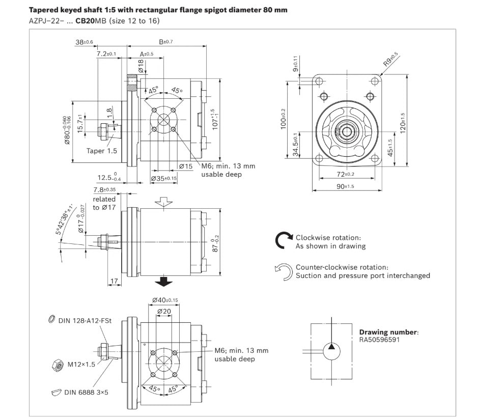 Rexroth AZPJ External Gear Pump OEM Replacement